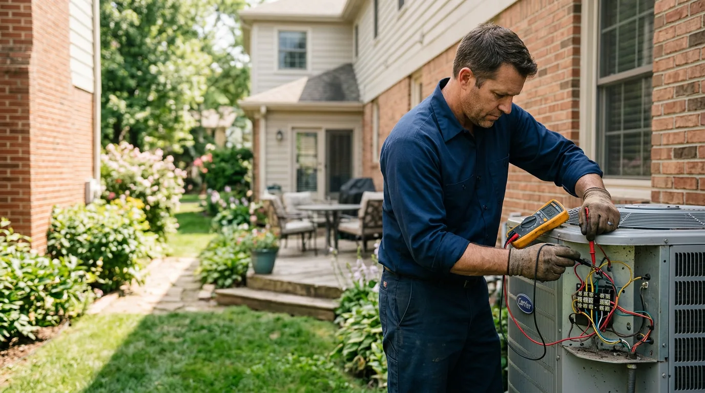 HVAC technician working near Windsor, IL